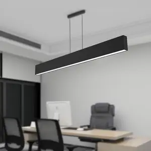 Toppo CE CB luz colgante lineal de oficina enlazable aluminio arriba-abajo LED Luz lineal empotrada sistemas de luz led para hotel