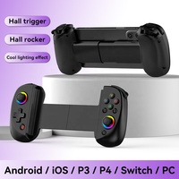 Joystick Portátil Inalámbrico, Controlador de Juegos con Sensor Hall de Seis Ejes, Joystick con Gatillo Hall Bluetooth para Android y PC