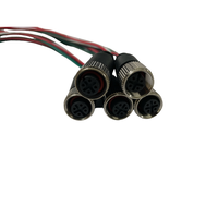 Connecteur M12 4 broches IP67 étanche femelle droit à câble moulé ouvert
