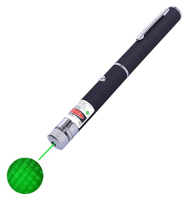 New 2-in-1 Laser Pointer Pen with Green/Red/Purple Colors Star Heads Metal Shell Indicator Function for Office Use