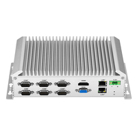 Mini PC industriel sans ventilateur Intel I5-6200U, ordinateur embarqué, 2 ports LAN, 10 ports COM, large plage de température, CE RoHS IPC pour l'automatisation à l'extrémité