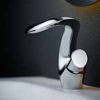 Robinet de lavabo cascade en cuivre GEASAM, à monocommande, avec cartouche en céramique, pour appartements et hôtels