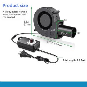 <strong>OEM</strong> 9733 Turbo <strong>Blower</strong> 1.2A 12V DC Large <strong>Air</strong> Volume Heating Waste Oil Wood Stove <strong>Fan</strong> Speed Controller - Product Image 3