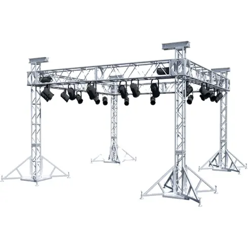 Struttura del palcoscenico per esterni in alluminio che illumina il sistema di traliccio per eventi DJ Spigot