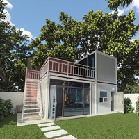 Maison en conteneur extensible moderne de 40 pieds, caravane de maison mobile étanche de 2 chambres à coucher, maisons à roulottes de 40 pieds pour hôtels
