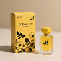 Boîtes d'emballage personnalisées en carton enduit recyclé parfum cosmétique feuille d'or logo forme carrée revêtement UV pour cadeau cils