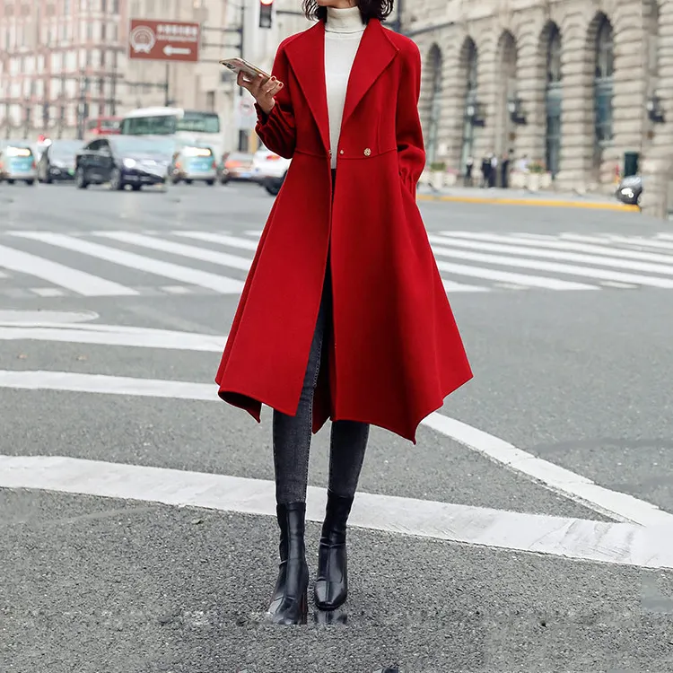 Women S Winter Warm Soft Thick Coat Jacket Lady Clothing STREET OEM handmade doubleface coat
