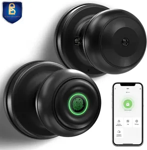 door lock cylinder Biometric Tuya BLE APP Smart Door Knob oem competitive price german cylinder door lock