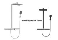 Ensembles de robinet de pommeau de douche pluie de 12 pouces avec barre coulissante réglable