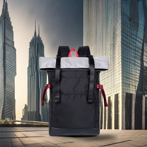 Fashion <strong>Black</strong> Vintage Waterproof Rolltop Rucksack Outdoor Sport Travel <strong>Backpack</strong> - Product Image 6
