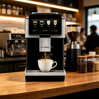Machine à café commerciale entièrement automatique en acier inoxydable, du grain à la tasse, pour petit café ou bistro