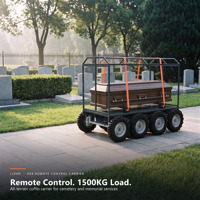 Cercueilier électrique télécommandé 8x8 avec dispositif de verrouillage automatique, limite réglable, capacité de montée hors route à 35 degrés