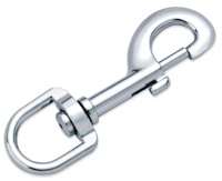 Mousqueton pivotant en acier inoxydable pour sacs, accessoires de quincaillerie, fermoir à déclenchement rapide pour chien, mousqueton à gâchette