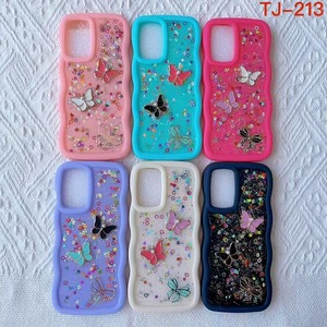 Funda de Teléfono de Resina de Lujo con Cristales de Diamantes y Diseño de Mariposa con Ondas Grandes y Coloridas de BAILI Factory para <span class=keywords><strong>Samsung</strong></span> A34/A55 - Product Image 1