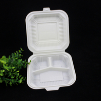 Vaisselle jetable bodum thule 100% naturelle, boîte en pin de maïs avec diadème de couvercle impression de logo personnalisé pour le restaurant de 205mm de longueur