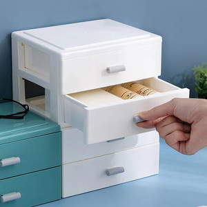 Caja de almacenamiento de escritorio de 2/3/4 capas, caja organizadora de cajones, estantes de escritorio de oficina, gabinete de maquillaje, almacenamiento de artículos diversos para el hogar de plástico - Product Image 5