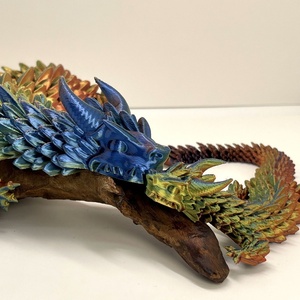 Dragón Chino Impreso en 3D, Dragón con Cuernos, Combinación Multicolor, Juguete <span class=keywords><strong>de</strong></span> Mano Genial y Elegante, Regalo para Niños, Pieza Decorativa - Product Image 4