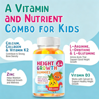 Complément Alimentaire en Gummies au Calcium pour Enfants et Adolescents, Marque Privée, Vente OEM/ODM, Soutien à la Prise en Charge du Calcium