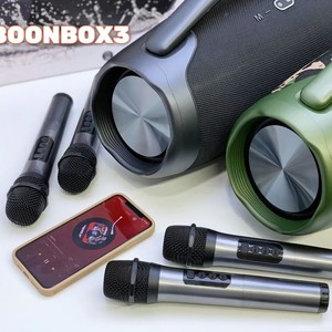 Altavoz de Karaoke Portátil para Exteriores con 2 Micrófonos Inalámbricos Original BOOMBOX3 Altavoz Inalámbrico de Tela <span class=keywords><strong>Caixa</strong></span> De Som Portatil - Product Image 5