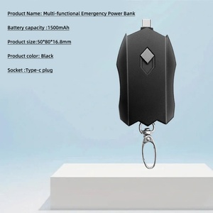 Mini chargeur solaire portable pour téléphone portable, chargeur d'urgence 5V 1500mAh, porte-clés, chargeur mobile avec lumière LED - Product Image 4