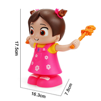 Longxi électrique filles nouveauté marionnette dessin animé rose filles poupées jouets lumineux jouet éducatif Robot interactif pour les enfants