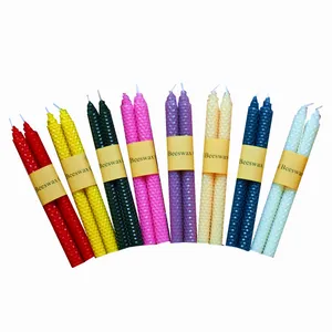 Candele profumate fatte a mano della <span class=keywords><strong>cera</strong></span> d'<span class=keywords><strong>api</strong></span> della chiesa affusolata <span class=keywords><strong>cera</strong></span> d'<span class=keywords><strong>api</strong></span> naturale con stoppino di cotone - Product Image 6