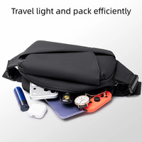 Nouveau sac de poitrine pour homme avec grande capacité, imperméable, léger, sac bandoulière d'extérieur, sac à bandoulière élégant pour affaires