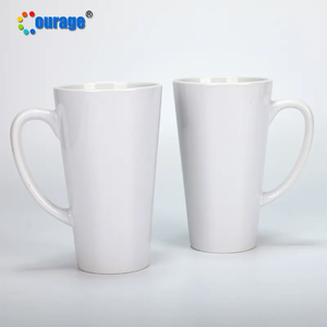 Can đảm 17Oz biểu tượng tùy chỉnh hình nón gốm trắng khoảng trống Sứ thăng hoa công suất lớn cup Latte cốc cà phê - Product Image 4