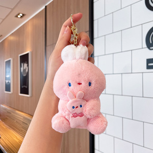 Songshan giocattoli all'ingrosso Mini zaino in peluche decorazione borsa pelosa accessorio morbido cartone animato animale Plushie farcito portachiavi - Product Image 6