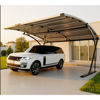 Abri de voiture autoportant pratique à installation au sol, toit en arche en acier galvanisé, imperméable et durable, pour stationnement/stockage de véhicules