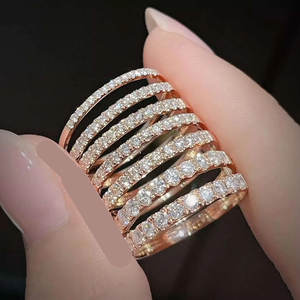 9K 14K 18K Custom Cut IGI Certified Classic Lab Grown Diamond Band <b>Rings</b> for Women Wedding & Anniversary - Product Image 3