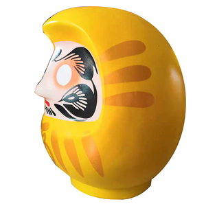 Nouvelle poupée Daruma japonaise jaune personnalisée de 9,8 pouces, collection <span class=keywords><strong>2021</strong></span>, poupée de la richesse et de la fortune, décoration de la maison, cadeau d'affaires - Product Image 2