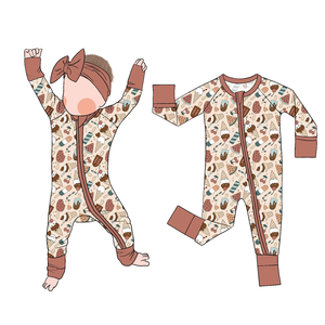 Mono de Dormir de Manga Larga con Cremallera de Bambú Suave Personalizado de Alta Calidad y Buenas Ventas para Niños Bebés - Product Image 4