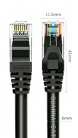 Câble de raccordement LAN blindé flexible CCA Cat6a RJ45 SFTP 3m à fils toronnés avec gaine moulée pour panneau de commande de machine industrielle PLC