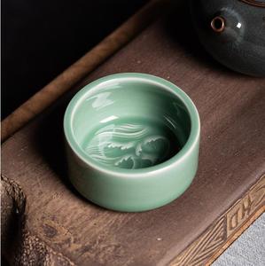 Longquan seladon desenli çay fincanı - Product Image 3