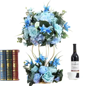 Düğün masa centerpieces çiçekler toptan ipek çiçekler düğün masa için centerpieces