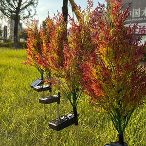 Lámpara Solar Xinhuiyuan con Forma de Pino Ciprés, 7 Colores LED, Impermeable para Exteriores, Jardín, Césped, Decoración Navideña - Product Image 4