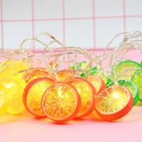Fruit Citron Tranche Guirlande Lumineuse LED Flash Guirlande Lustre Intérieur Extérieur Éclairage Veilleuse