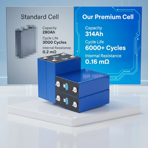 Celda Prismática LFP de Alta Densidad Energética de 3.2V y 314Ah para Sistemas de Almacenamiento de Energía Domésticos y Paneles Solares, Batería de Litio Recargable de Larga Duración - Product Image 3