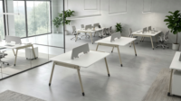 Estación de Trabajo Modular Abierta y Moderna, Cubículo de Oficina, Escritorio para Taller, Escuela, Uso en Oficinas
