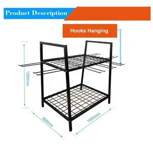 Estante de exhibición portátil de metal y madera para cosméticos, esmalte de uñas y pequeños accesorios para tiendas minoristas y uso en tiendas - Product Image 6