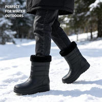 Bottes d'hiver en EVA OEM imperméables, doublure chaude en fourrure, logo personnalisé, couleur personnalisée, vente en gros de chaussures
