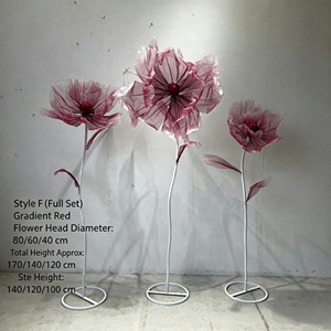 <b>Flower</b> Floor Lamp Artificial Peony Translucent Lighted Wedding Hotel Event Stage Standing Decoration 170cm 140cm 120cm - Product Image 5