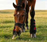 Dispositif de physiothérapie infrarouge pour les jambes des chevaux, lampe de photothérapie à lumière rouge pour la récupération des blessures, genouillères antidérapantes