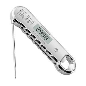 Termómetro de Cocina Digital Abrebotellas de cocina Plegable impermeable de fuego rápido con retroiluminación Max Min Hold OEM ODM Compatible - Product Image 4