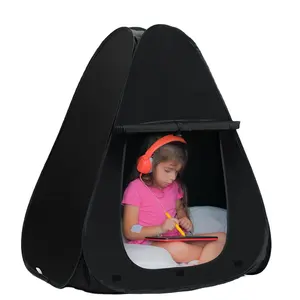 Tentes de jeu de salle sensorielle autiste pliables Black out Cachette apaisante Den Pop up Tente sensorielle pour enfants utisme Anxiété TDAH SPD