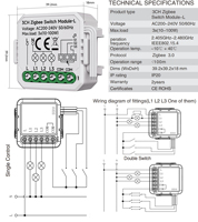 Interrupteur intelligent WiFi pour la maison, module relais Zigbee, interrupteur intelligent Tuya