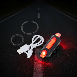 Feu arrière de vélo rechargeable par USB, lumière d'avertissement de sécurité pour la conduite nocturne, éclairage LED haute luminosité pour le cyclisme en extérieur - Product Image 2