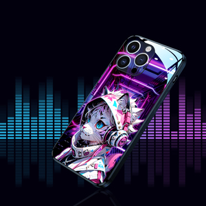 Bán buôn bằng giọng nói-kích hoạt chiếu sáng điện thoại di động Trường hợp đối với iPhone 15 Pro15 Pro Max Tempered Glass <span class=keywords><strong>LED</strong></span> trường hợp - Product Image 4