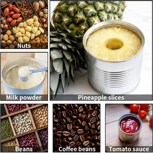 Conteneurs en tôle ronds personnalisés avec logo, qualité alimentaire, avec couvercles, impression offset pour sandwichs, pain, bonbons et lait - Product Image 2